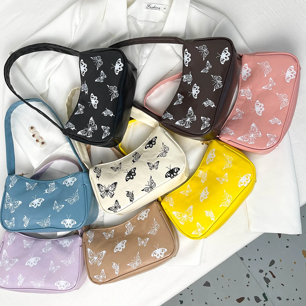 Animal Pattern Print Canvas Shoulder Underarm Bag Vintage Ladies Small Purse Handbags Casual All-match Fashion Women Square Bags