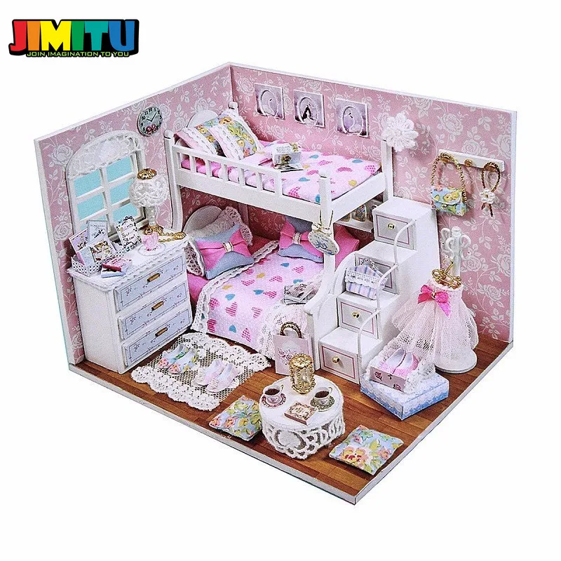 Набор для кукольного домика JIMITU Wood cuterom DIY Миниатюрный пылезащитный чехол с