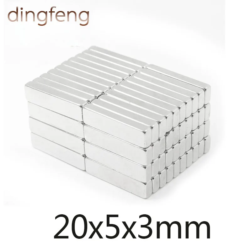 

50/100/200 pcs strong magnet 20X5X3mm neodymium iron boron rectangular strong magnet new products 20*5*3 mm