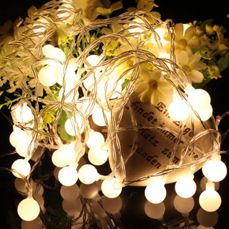 Светодиодный светильник-гирлянда с батареей, водонепроницаемый, для улицы, рождественские гирлянды, сказочный светильник для свадьбы, вечеринки, новогоднего украшения, подарок