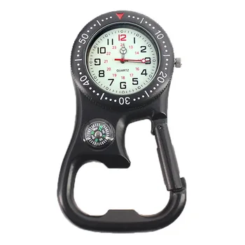 

3in1 Digital Carabiner Watch Bottle Opener Design Thermometer Survival Tool Durable Camping Multifunctional Mini Hiking Key Ring