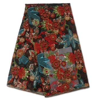 

XIYA Jacquard Lace Fabric African Lace Fabric 2020 High Quality Brocade Lace Nigerian Lace Fabrics For Dress Sewing QF3458B-2