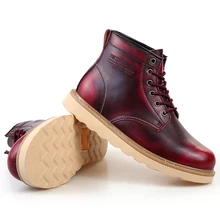 High Quality Split Leather Men Boots Brand Men Snow Boots Winter Boot Fur Warm Comfortable Boots 4#18D50