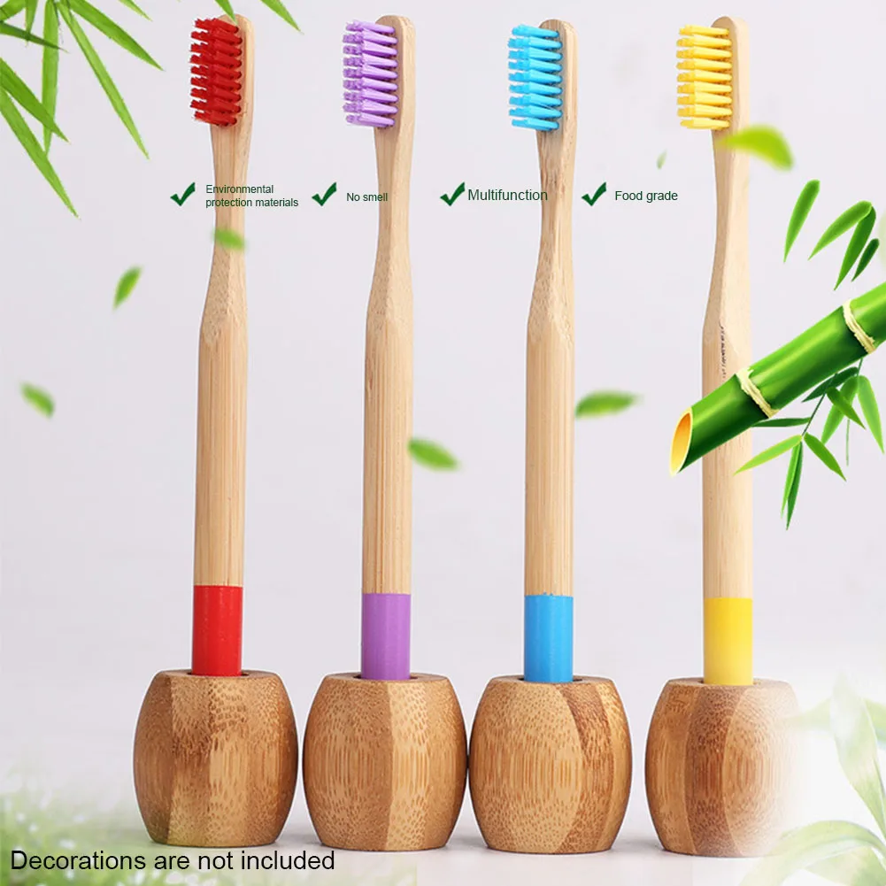 Home Stands Sturdy Multi Use Natural Bamboo Organizer Practical Bathroom Space Saving Toothbrush Holder Kitchen Storage Shelf
