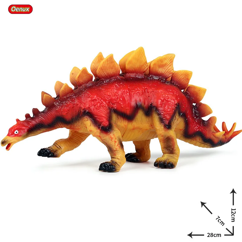 Yi Xin Sheng модель Юрского периода большого размера Стегозавр динозавр T-Rex модель игрушки Пластиковые Статические украшения гаража комплект