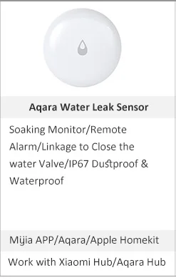 casa sensor de imersão de segurança alarme remoto para xiaomi mijia app
