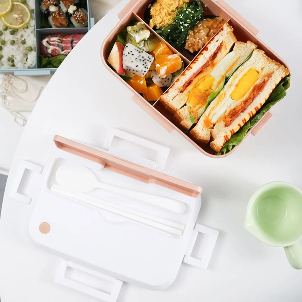 Bento Box студенческий Термоизолированный Ланч-бокс герметичный разделенный контейнер для еды