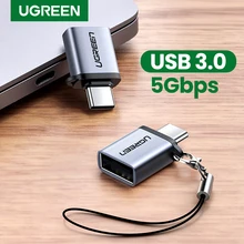 UGREEN-Adaptador USB C OTG rápido, adaptador USB 3,0 a tipo C para Macbook Pro, Xiaomi mi 10, Mini adaptador USB, convertidor de Cable OTG tipo C