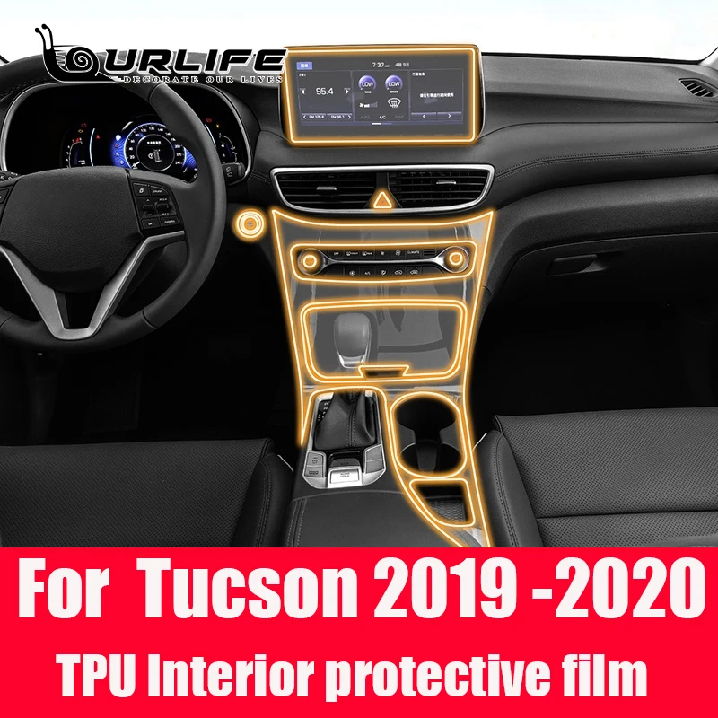 

Car Interior Protective Film Control Console Dashboard GPS Panel Sticker for Hyundai Tucson 2019 2020 Car Accessories Auto Parts