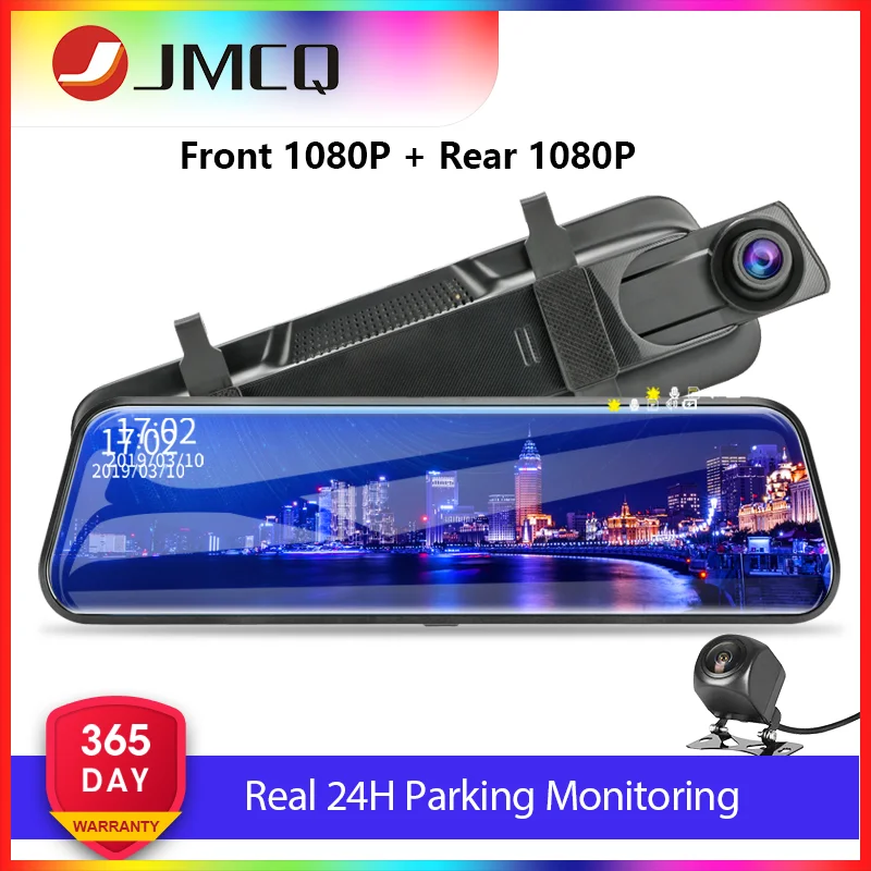 JMCQ 10 &quotдвойной 1080p Dash camera Двойной объектив Автомобильный видеорегистратор с