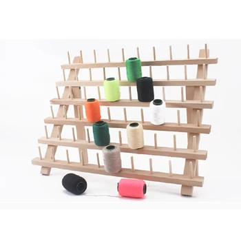 

2020 Home 60 Spool Wooden Thread Rack And Organizer Solid Wood Shelf Folding Spool Storage Rack For Sewing Quilting Embroidery