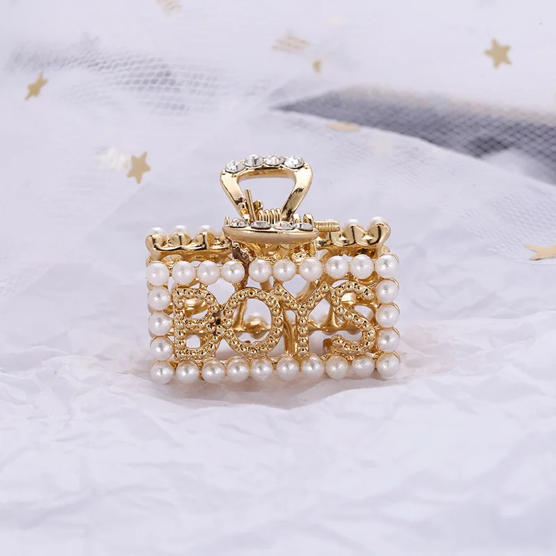 Для женщин crystal lmitation peael hairgrip заколки для волос сплав волосы Краб коготь клип Элегантные шпильки стиль головной убор аксессуары