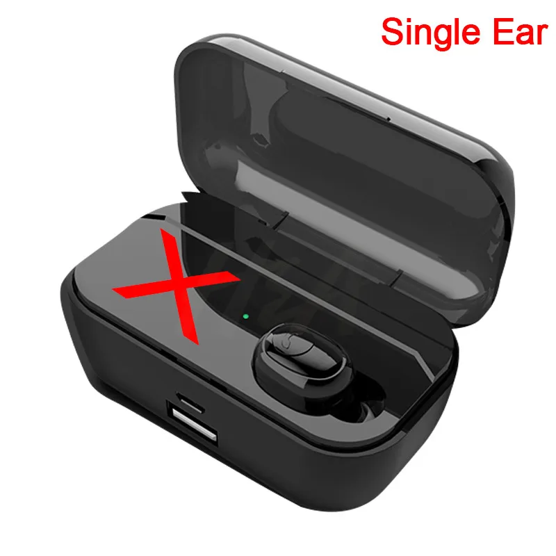 TWS G6S беспроводные наушники 8D стерео Bluetooth 5,0 светодиодный дисплей наушники IPX7 водонепроницаемый Earburd 3500 мАч чехол для смартфона - Цвет: Черный