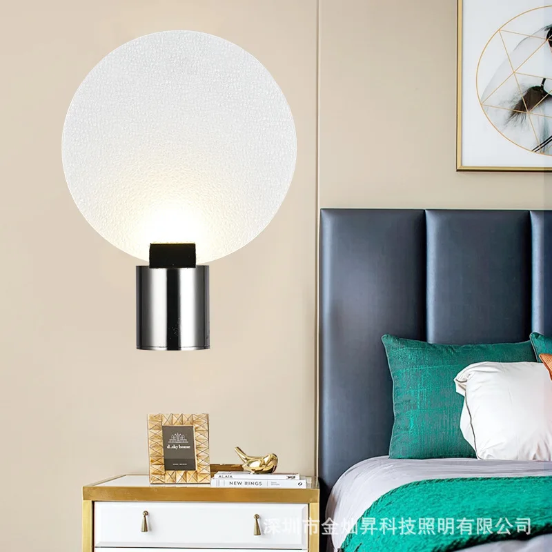 

Modern American Luxury Crystal Wall Lamp Simple Living Room Bedroom Bedside Lamp Decor Home Wall Sconce Light Fixture Luminaria