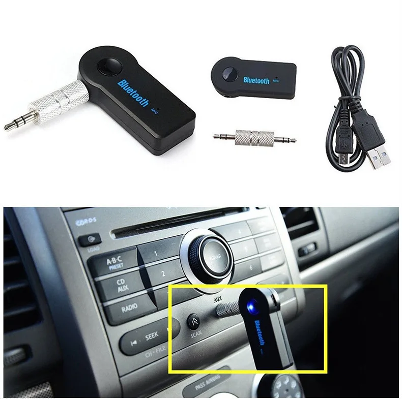 Bluetooth приемник автомобильный Bluetooth AUX 3,5 мм музыкальный Bluetooth аудио приемник Громкая связь вызов автомобильный передатчик Авто адаптер