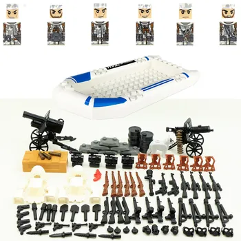 

6pcs German Army SWAT White Ghillie Suit Soldiers War Military Building Blocks Figures Bricks Boys Learning Toys children Gifts