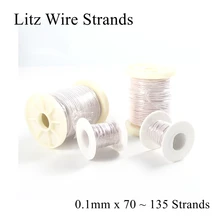 0,1 мм 70 80 90 100 120 128 130 135 Strand Litz провода нити кристалл микро антенна Occ серебряный кабель для наушников Diy 0,1