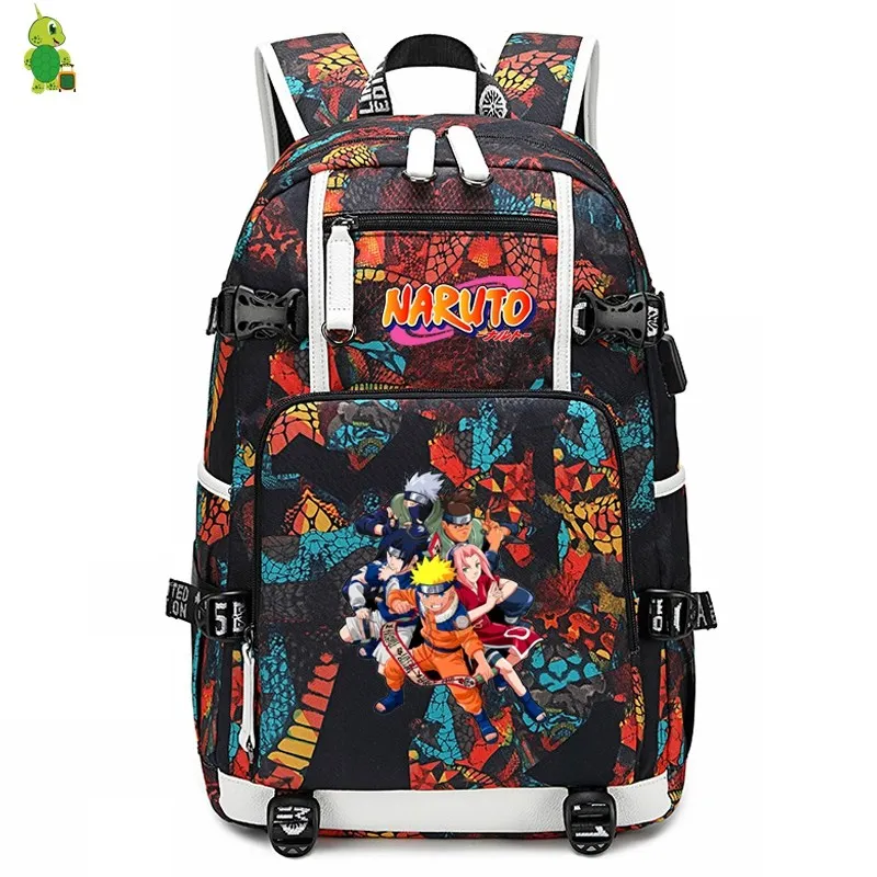 Аниме Наруто рюкзак для ноутбука школьные сумки для подростков девочек мальчиков большой емкости дорожные сумки на плечо Повседневный Рюкзак - Цвет: 13