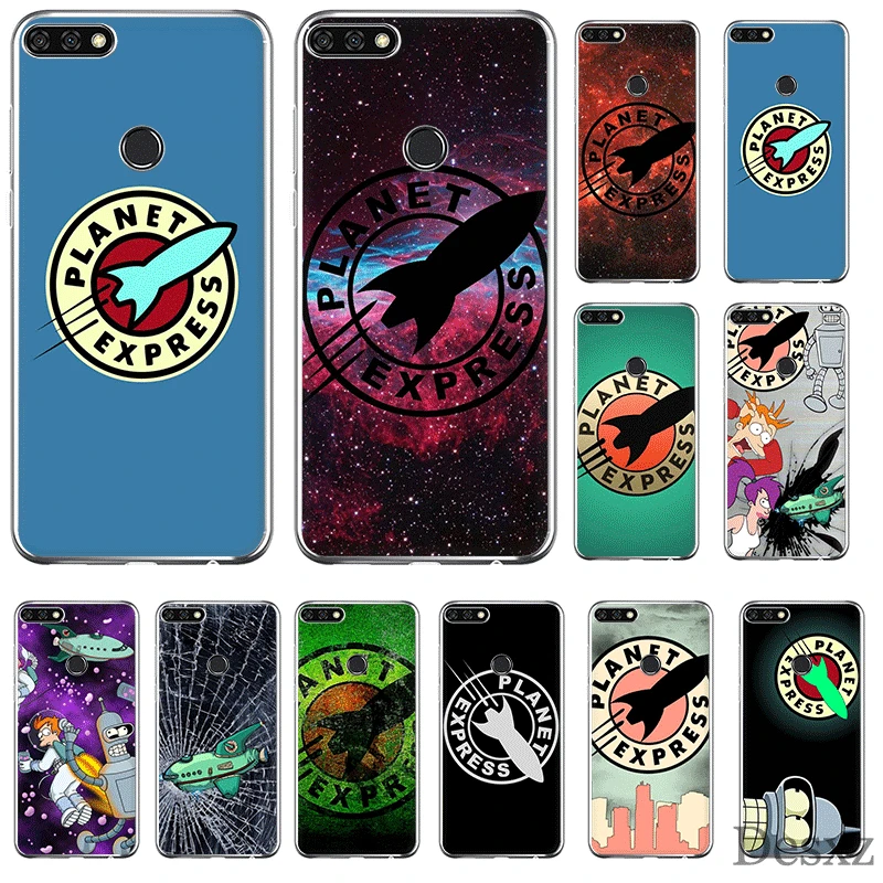 

Mobile Phone Case TPU For Huawei Honor 7A 7C 7X 6A 8 8X 8C 9 9X View 20 Note 10 Lite Cover Futurama Planet Express