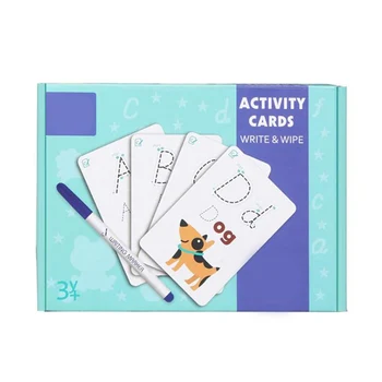 

Kids Gifts Erasable Practice Handwritten Cards Jigsaw Puzzle Match Pencil Set for Exercise Book Children Educational Baby Toys O