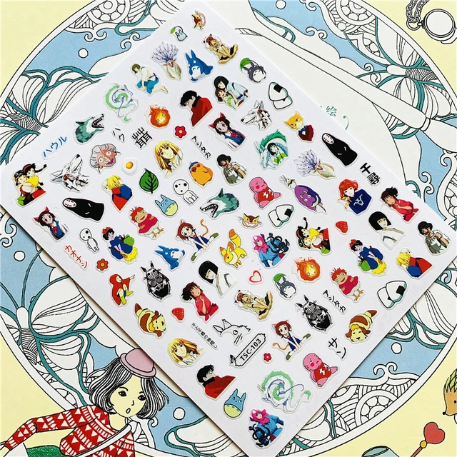 TSC-293 TSC-287 Japanese cartoon anime clown character 3D Back glue Nail Art Stickers Decals Sliders Nail ornament decoration TSC-103 N