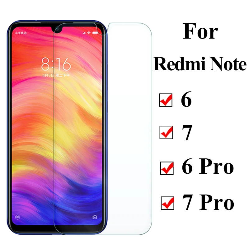 Для Xiaomi Redmi Note 7 6 Pro Защитное стекло для 6a 5 pro закаленное на Xiomi redmi 7a note 4x 3 |