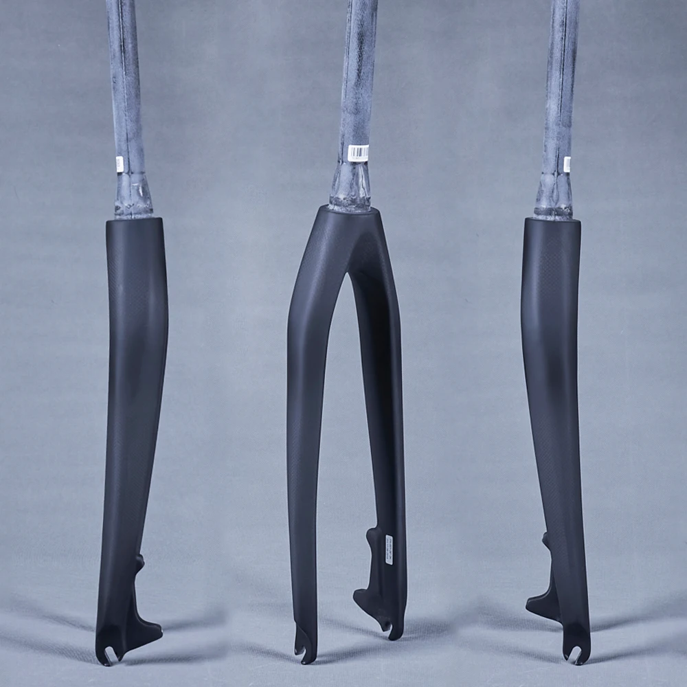 Matte 3K Carbon Fiber MTB Bike Rigid Disc Brake Tapered Fork Mountain