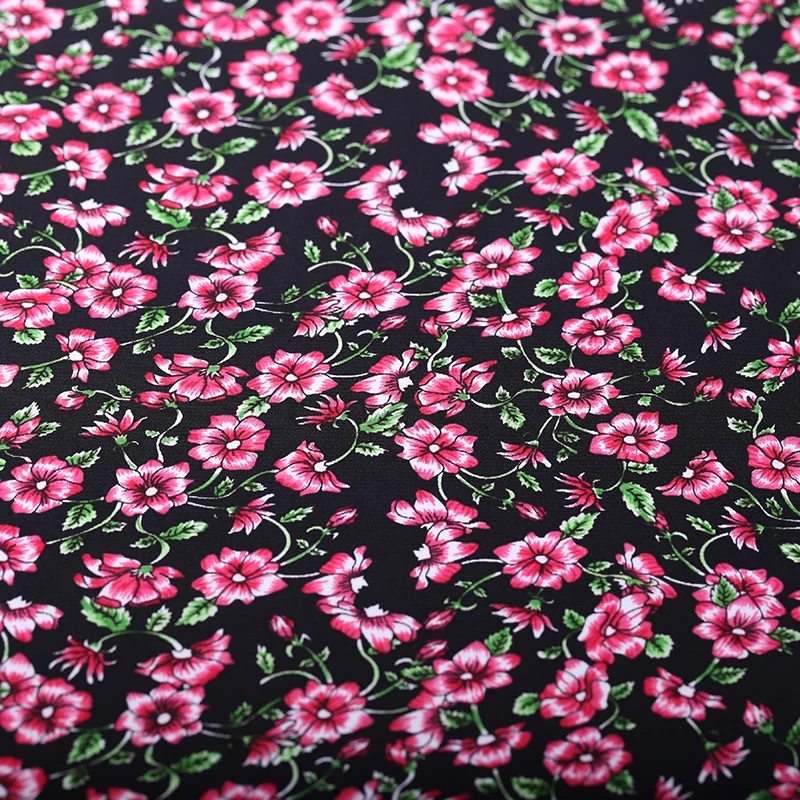 Натуральная шелковая ткань 114 см шириной 16 мм роза 16 натуральная ткань с принтом темно-красное платье