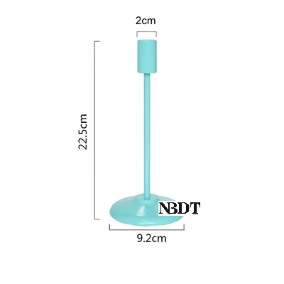 Tall Blue 2 шт./лот, европейская палочка, подсвечник с одной подставкой, свадебный стол, декоративный подсвечник, серебристая черная бронза, белый, зеленый, шампань - Цвет: Tall Blue
