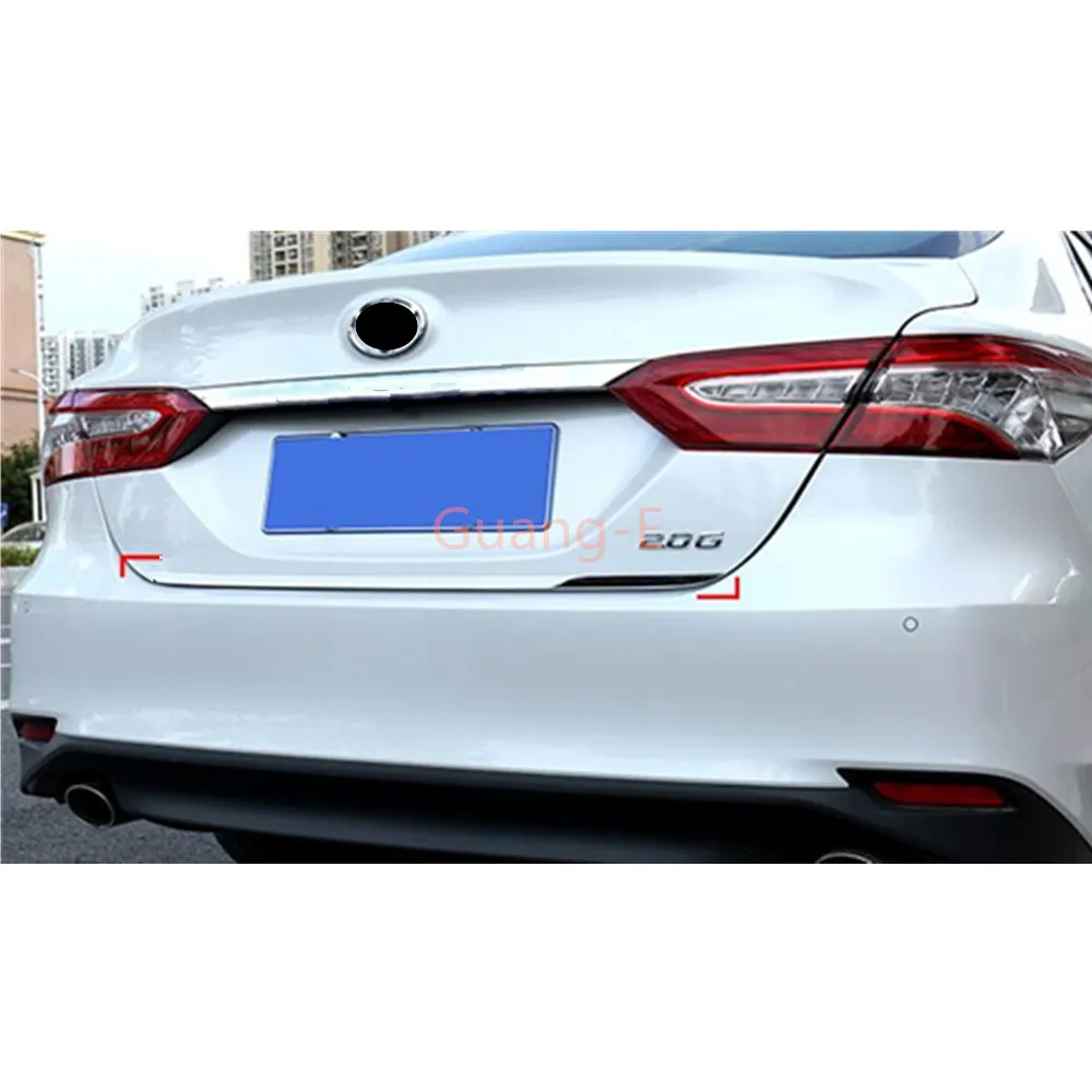 Для Toyota New Camry XV70 крышка Нержавеющая сталь задняя дверь дно багажника Рама плиты отделкой лампа 1 шт