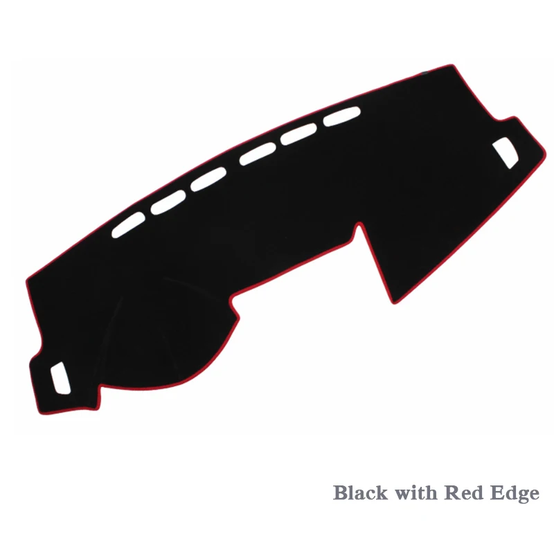 Black Red LHD Автомобильный Стайлинг приборной панели Избегайте света Pad инструмент Покрытие Платформы коврики Роза для Toyota Vios Yaris XP150- Анти-пыль коврик - Название цвета: Black Red LHD