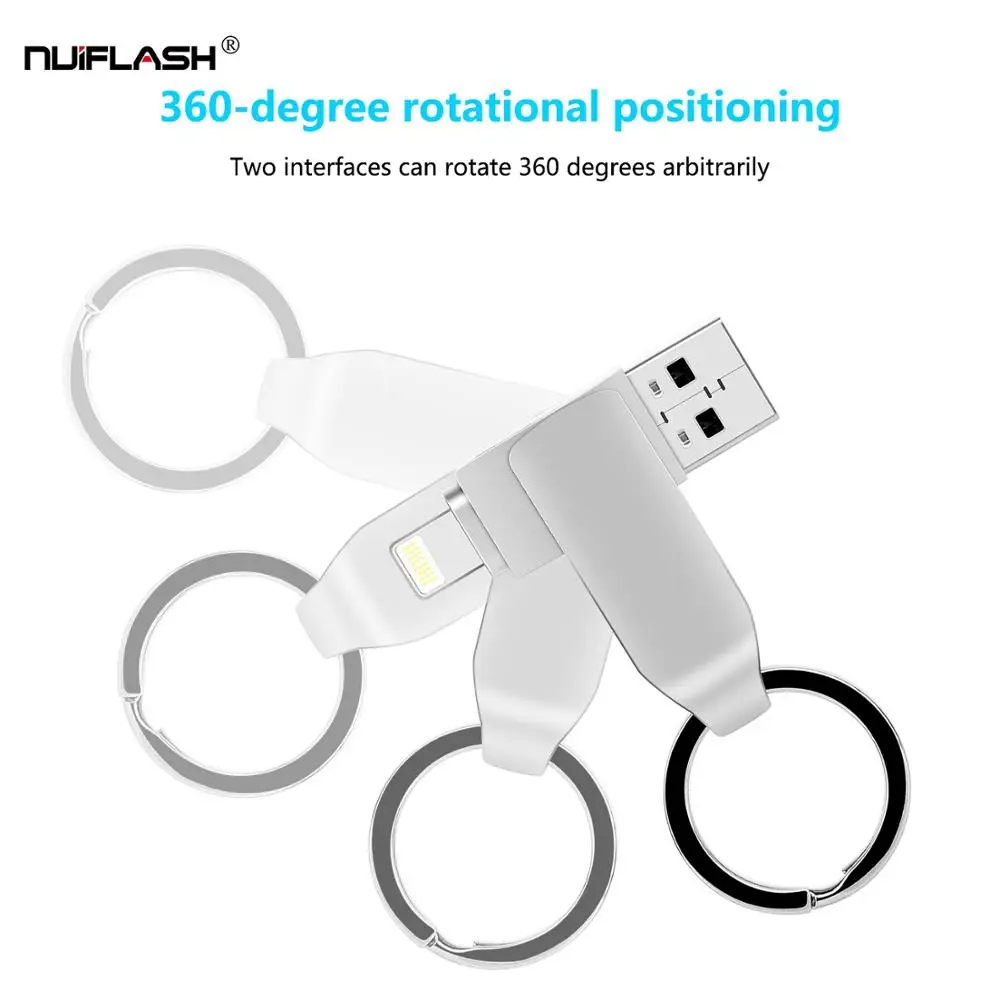 USB флеш накопитель для iPhone X/8/7/7 Plus/6/6s/5/SE/ipad 2 в 1 флешка карта памяти 16 Гб 32 ГБ 64 128 usb
