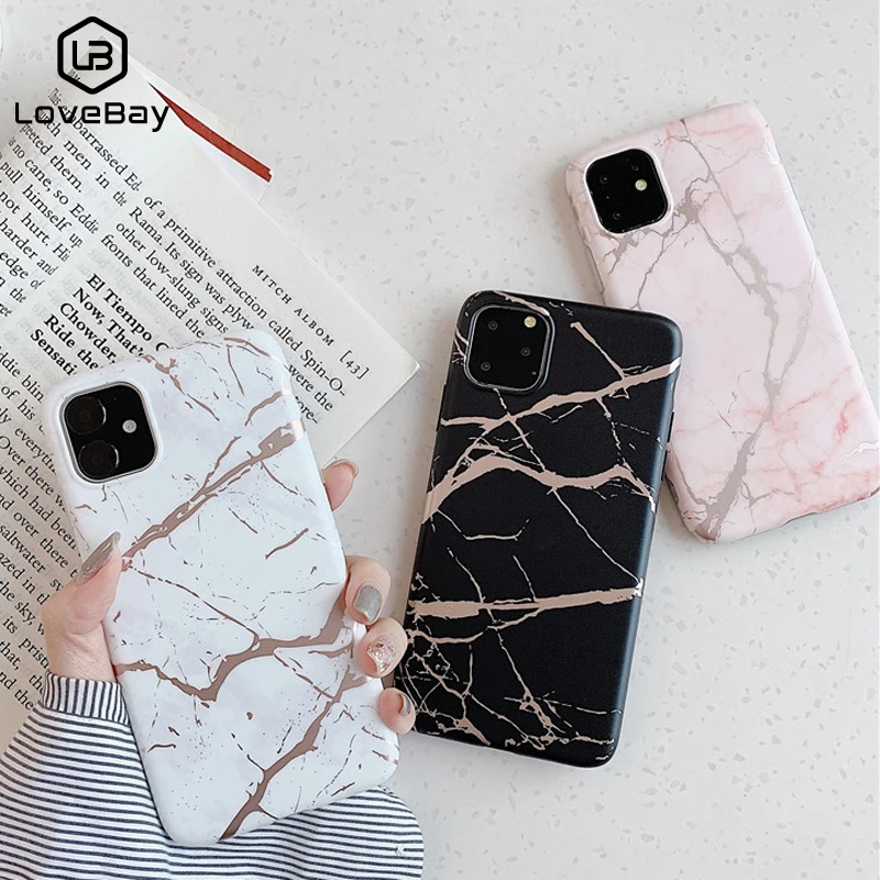 Чехол Lovebay для телефона iPhone XR 11 Pro XS Max 7 8 Plus X Ретро трещины мрамора матовый мягкий