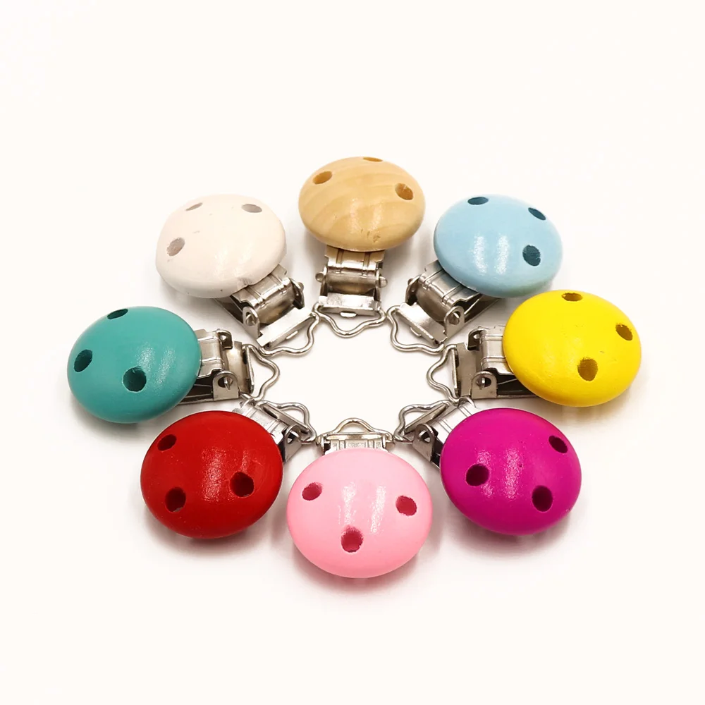 TYRY.HU-2 uds. De chupete de bebé de madera y Metal, Portabrocas, bonitos chupete infantil, cierres, cadena de chupete, accesorios DIY, herramientas