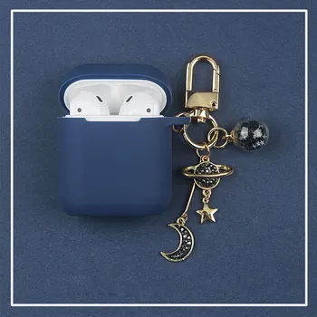 

Luxury Diamond Star Moon Decor Silicone Case for Apple Airpods Cases Accessories Wireless Bluetooth Earphone Protective Cover