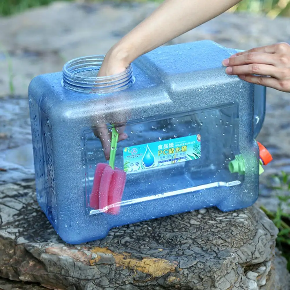 5L 8L автомобиля Портативный ручной резервуар для воды PC активного отдыха вождение с краном квадратный баррель Пластик хранения Bucke