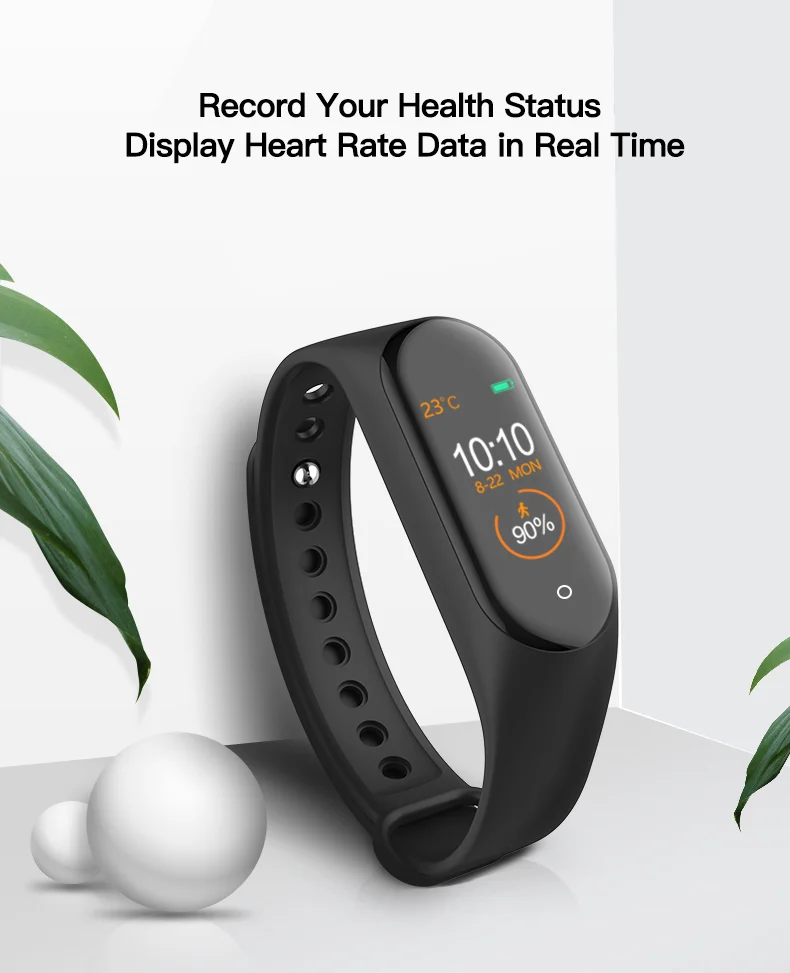 M4 банда inteligente 4 reloj de seguimiento de fitness pulsera de deporte Frecuencia cardatiaca presión артериальный монитор смарт-ленты
