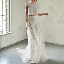 Женский сексуальный однотонный костюм из двух частей, Женский Белый Топ Без Рукавов на бретельках с блестками, длинная юбка, Faldas Mujer Moda# es