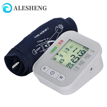 

English Voice Upper Arm Sphygmomanometer Blood Presure Meter Monitor Heart Rate Pulse Portable Tonometer BP
