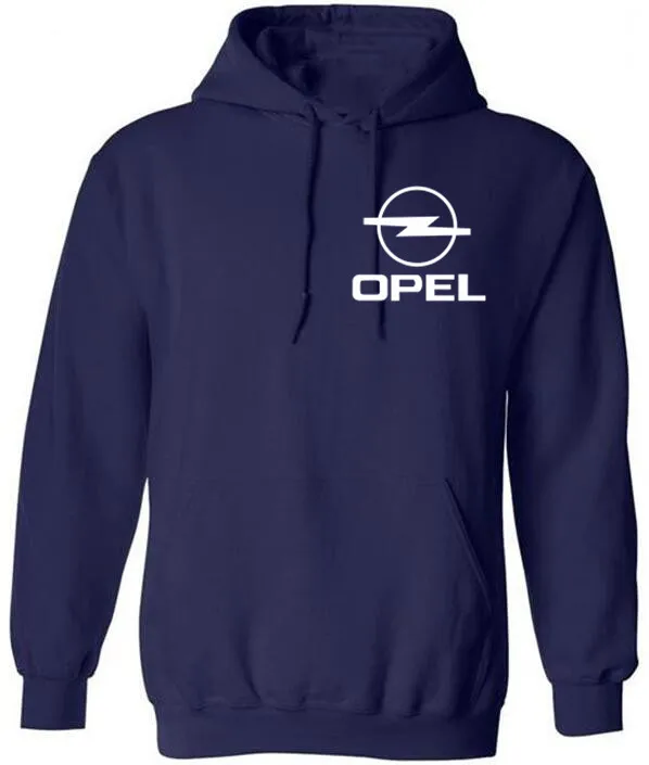 Мужской верх бренд OPEL худи с логотипами мужская женская одежда сплошной цвет - Цвет: Тёмно-синий