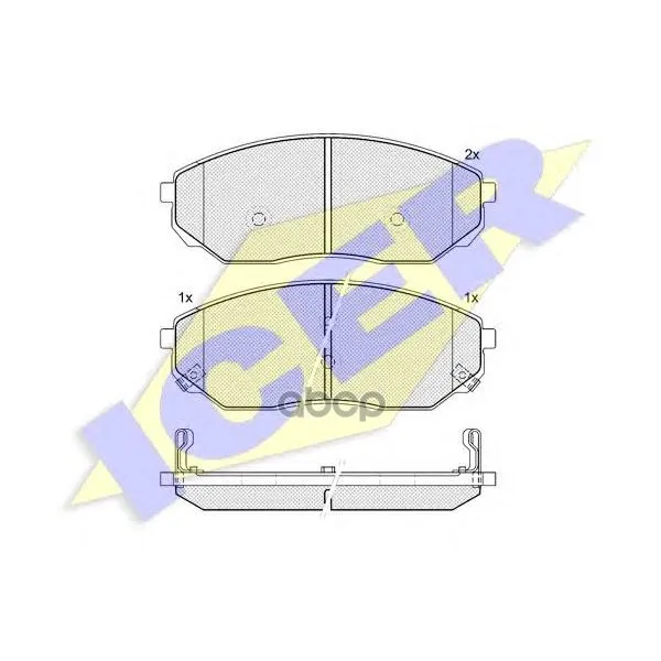 181606_колодки Дисковые Передние! Kia Sorento 2.4-3.5i/Crdi 02 Icer 181606 Icer арт. 181606