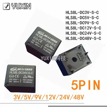 

10PCS 100%Original New Relay HLS8L-DC24V-S-C HLS8L-DC12V-S-C HLS8L-DC48V-S-C HLS8L DC12V S C 12V 24V 5V 48V 5PIN 10A 24VDC