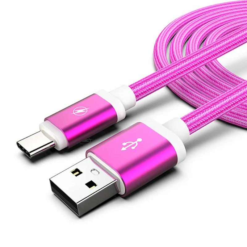 0,25/1/2 m 3A Тип usb C Тип кабеля type-c мобильный телефонный кабель для зарядки и передачи данных для Xiaomi mi 9 8 Red mi samsung S10 S9 для быстрой зарядки и передачи данных Шнур - Цвет: Rose red