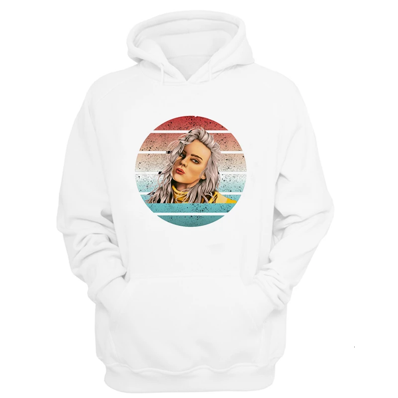 4016 Мужская одежда Billie Eilish Толстовка Женский свитшот Харадзюку корейская модная одежда 90s хип хоп Японская уличная винтажная - Цвет: 4016