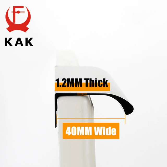 KAK สีดําซ่อนตู้จับอลูมิเนียมห้องครัวจับประตูตู้ดึงลิ้นชักยาวเฟอร์นิเจอร์ฮาร์ดแวร์ 6