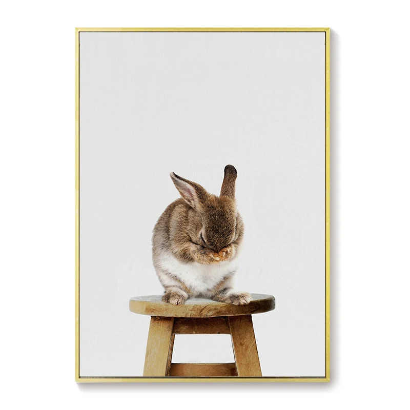 Baby-Animal-Stand-On-Chair-Poster-Rabbit-Dog-Cat-Canvas-Painting-Nursery-Wall-Art-Nordic-Picture (10)