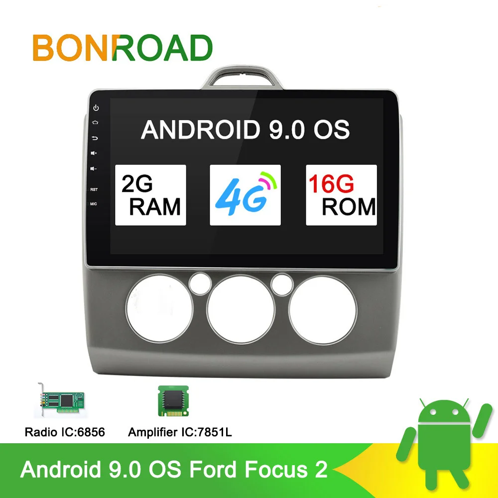 Bonroad 10 &quotAndroid 9 0 автомобильный мультимедийный плеер для focus 2 Mk2 радио GPS навигация