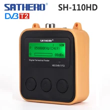 Sathero SH-110HD dvb-t dvb t2 localizador medidor de bolso sinal terrestre digital dvb-T2 tv testador de sinal tela lcd dvbt2 sat finder