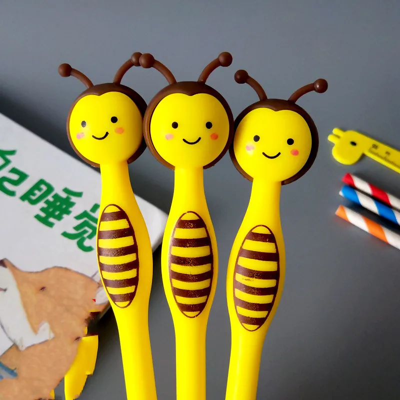 

Cute Bee Gel Pen Kawaii Modeling Yellow Creative Animal Stationery for Students Office School Supplies Writing Supplies
