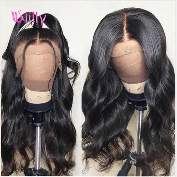 

ULilly Brazilian Body Wave Wig 13x4 or 13x6 Lace Front Human Hair Wigs Pre Plucked Bleached Knots Transparent Lace Wigs